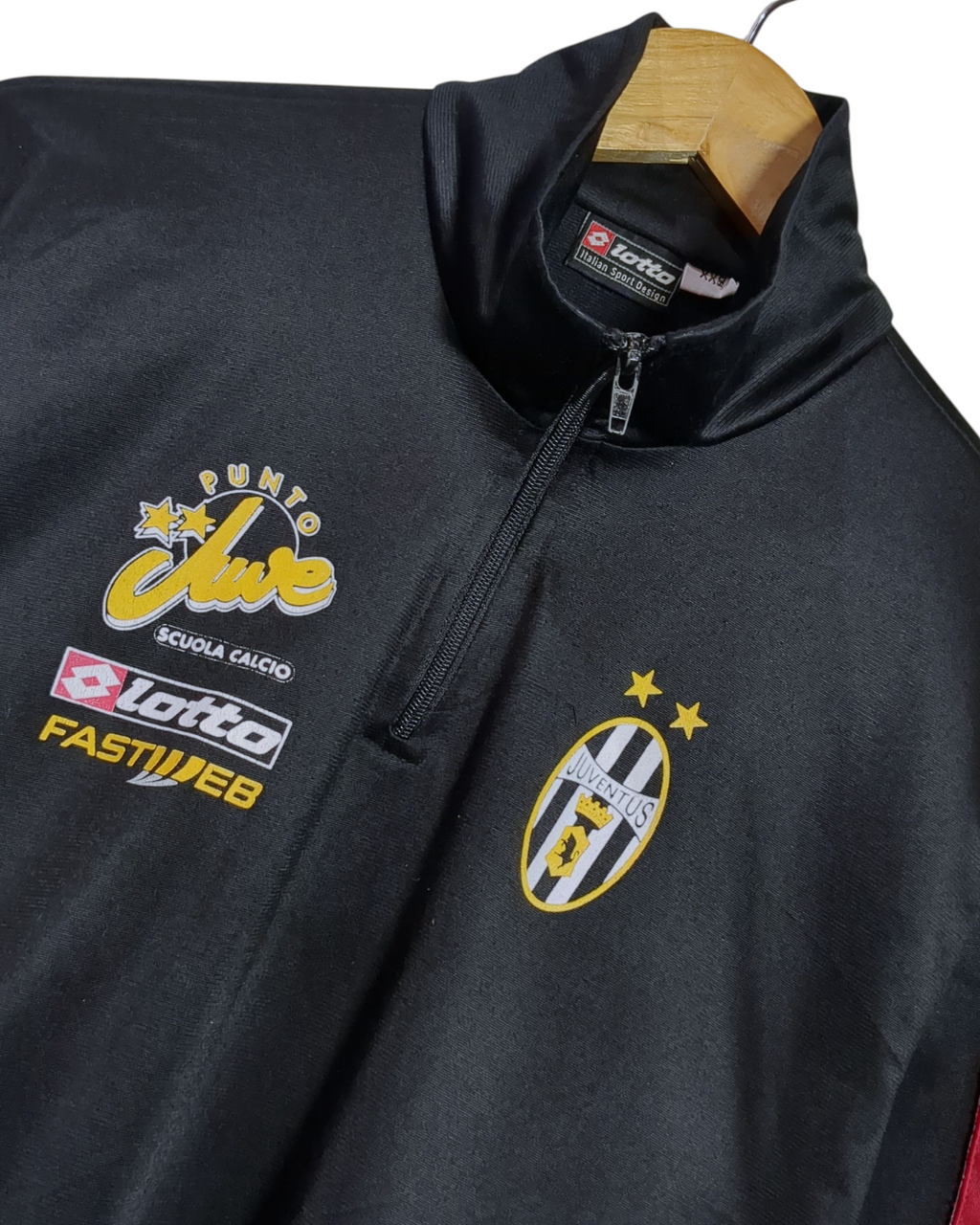 2001-02 Juventus Lotto Scuola Calcio 1/4 Zip Drill Top - (XL.Boys)