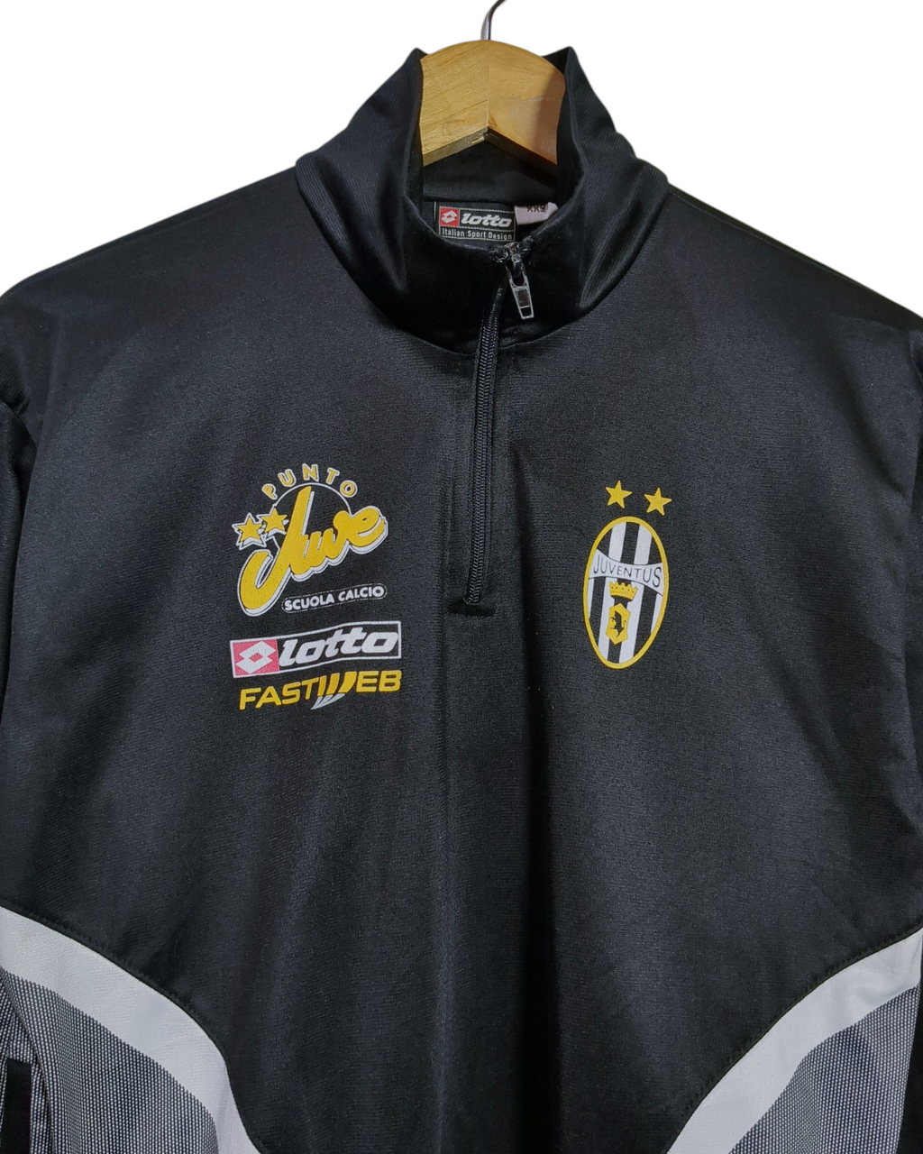 2001-02 Juventus Lotto Scuola Calcio 1/4 Zip Drill Top - (XL.Boys)