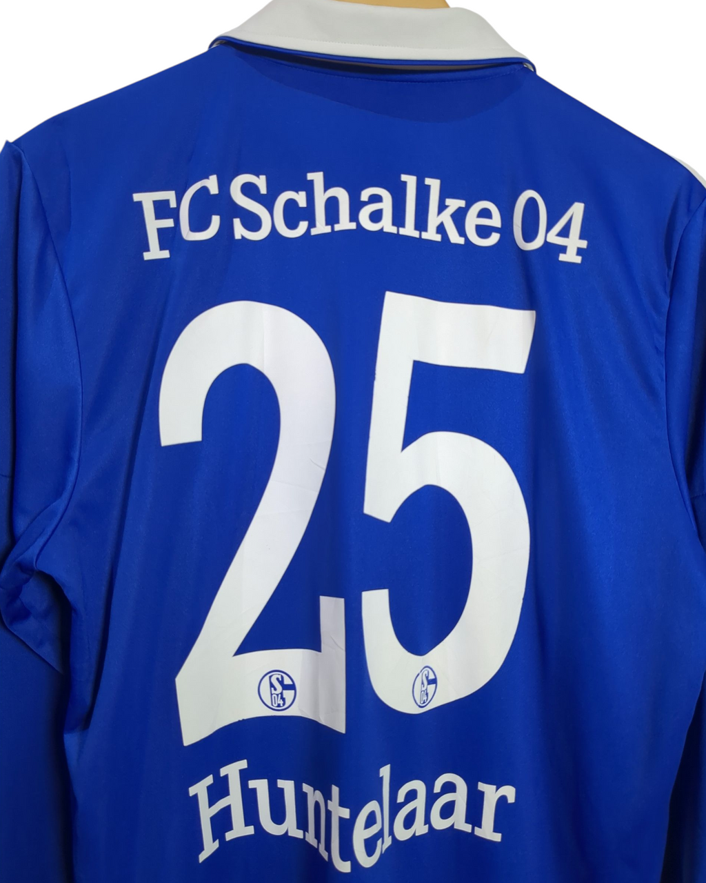 2010-12 Schalke Adidas Player Issue Home Shirt #25 Huntelaar - (M)