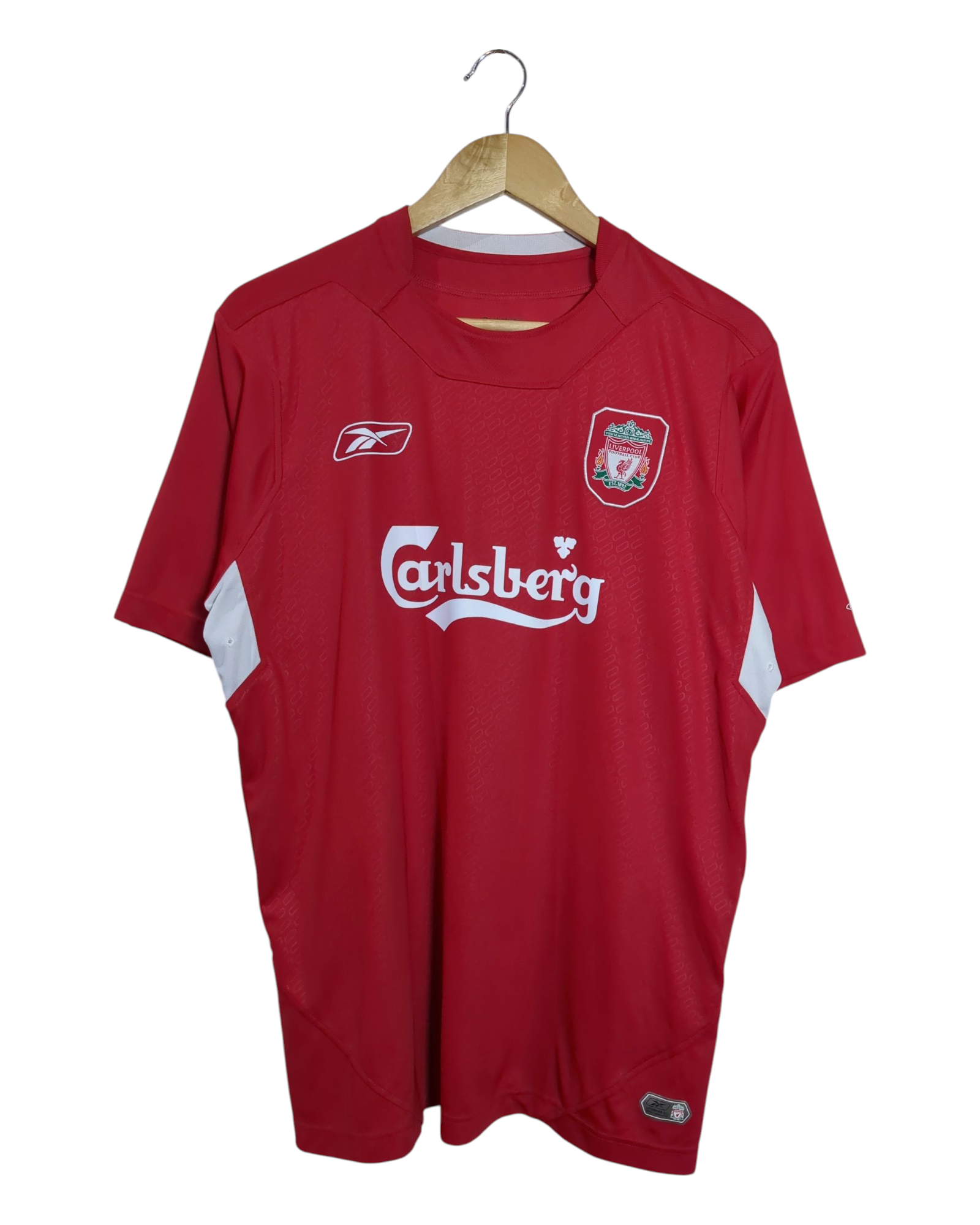 2004-06 Liverpool Reebok Home Shirt #5 Baros - (L)