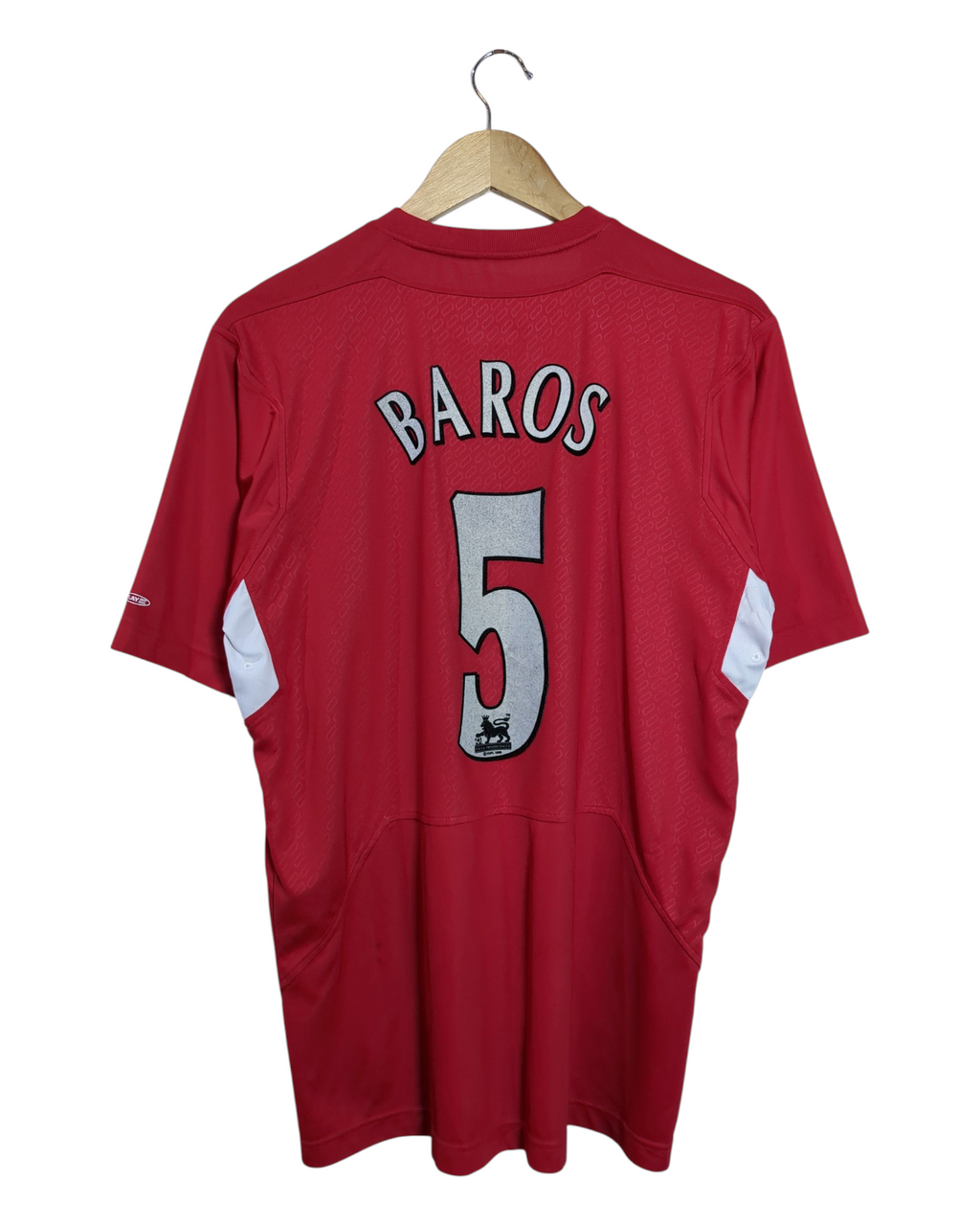 2004-06 Liverpool Reebok Home Shirt #5 Baros - (L)