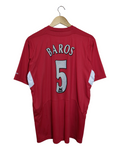 2004-06 Liverpool Reebok Home Shirt #5 Baros - (L)