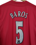 2004-06 Liverpool Reebok Home Shirt #5 Baros - (L)