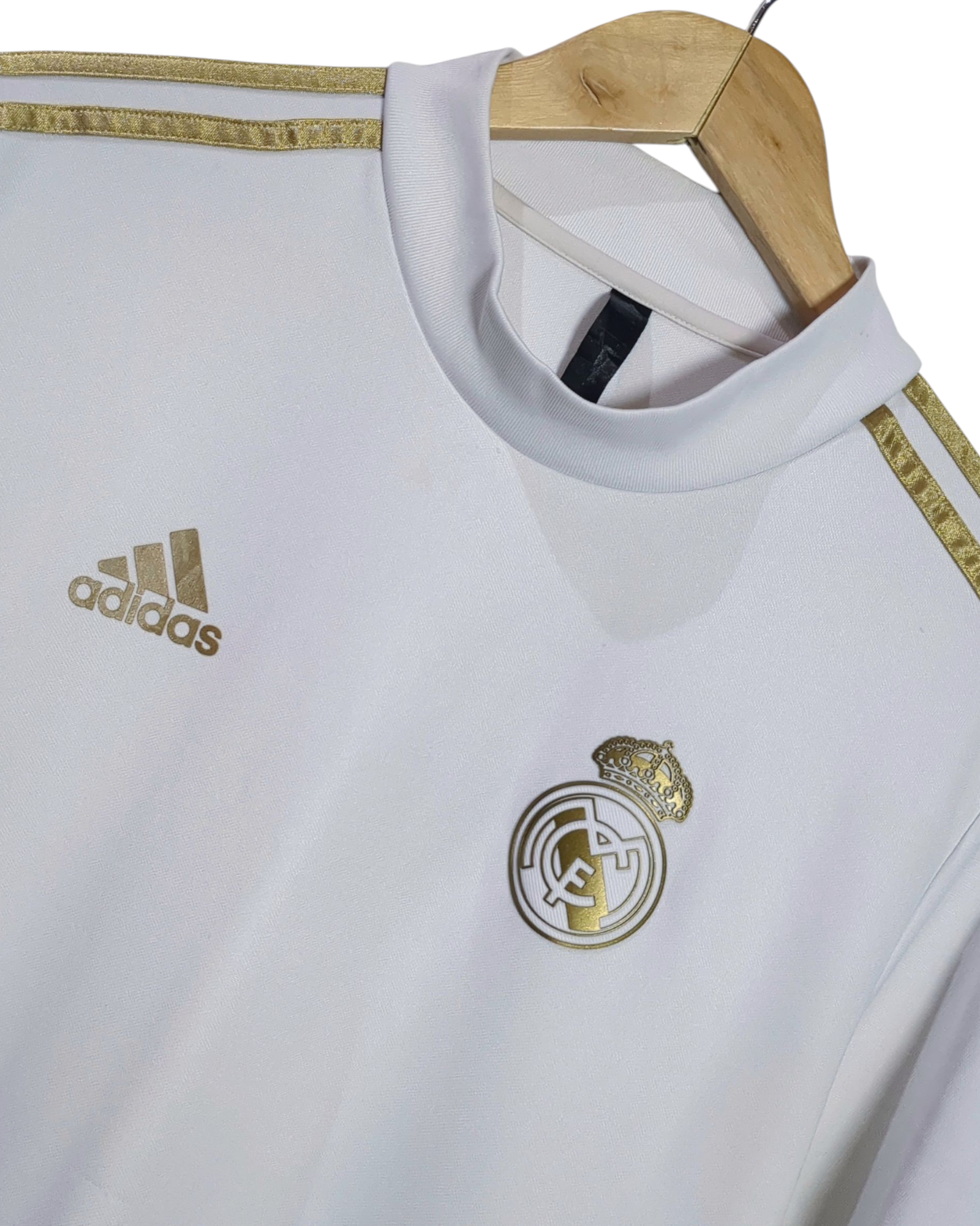 2019-20 Real Madrid Adidas Half Sleeve Sweat Top - (M)