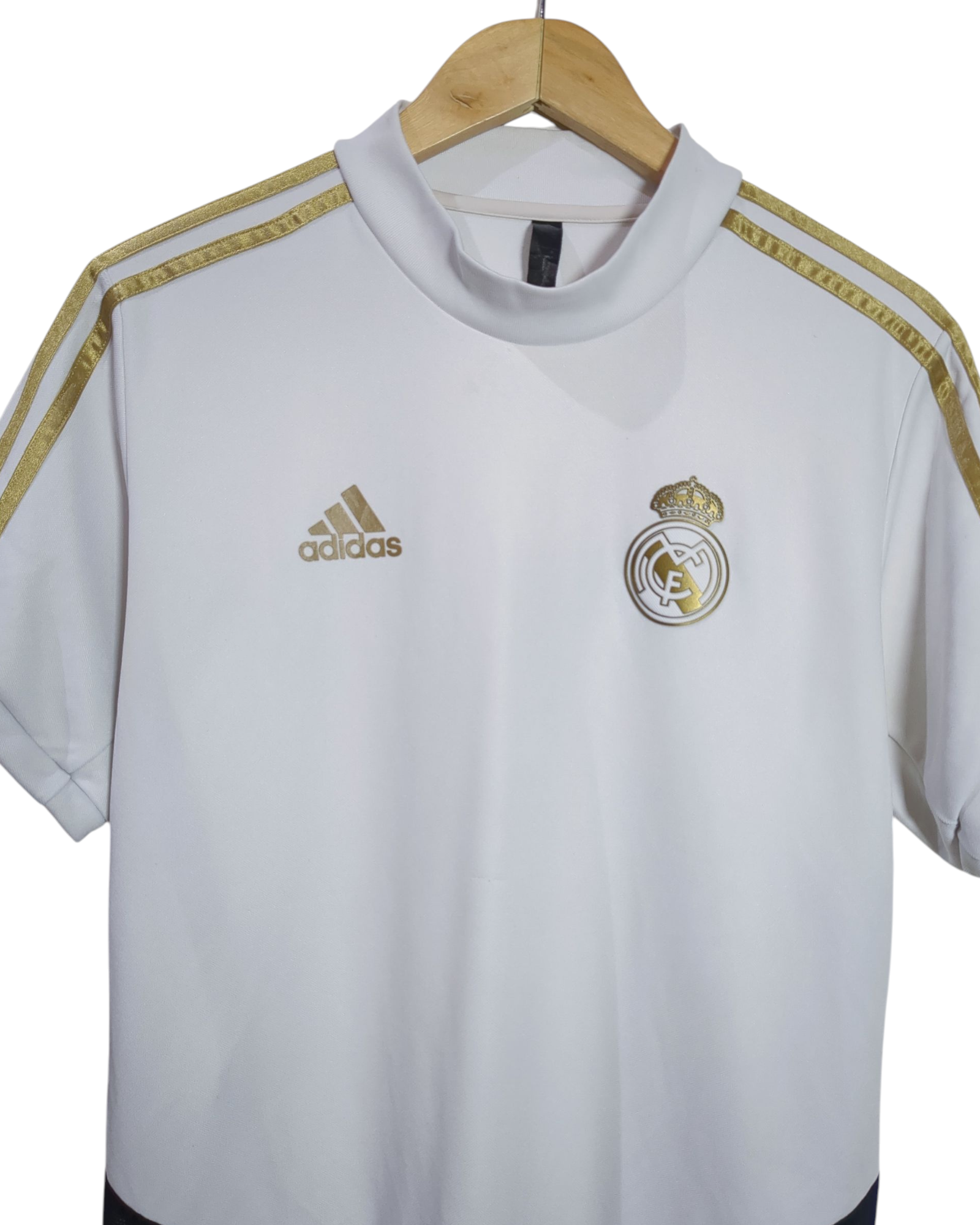 2019-20 Real Madrid Adidas Half Sleeve Sweat Top - (M)