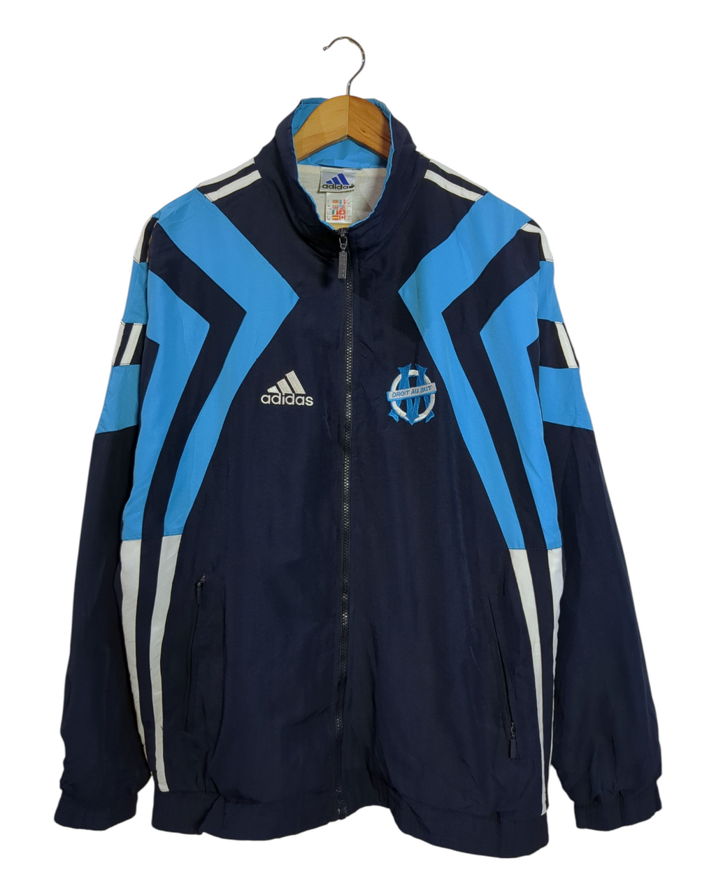 1998-99 Olympique Marseille Adidas Hooded Rain Jacket - (XL)