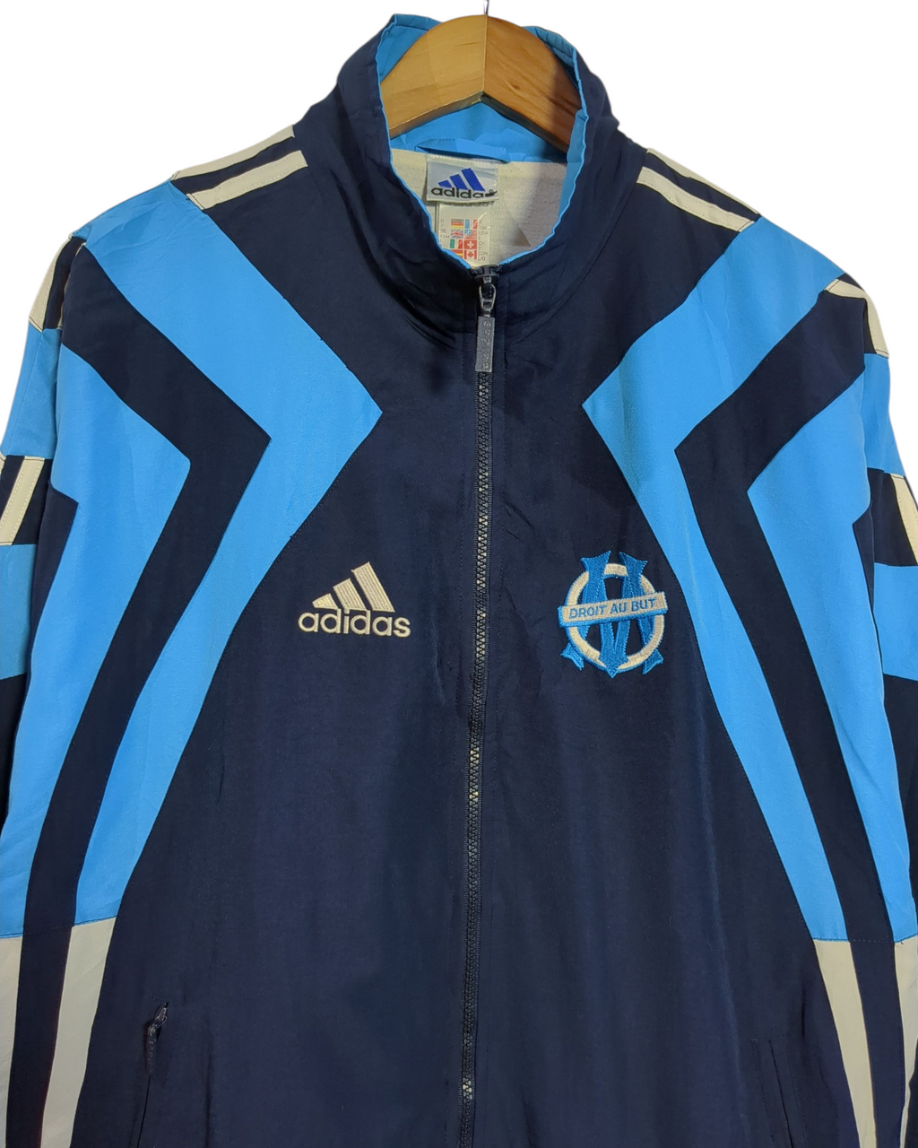 1998-99 Olympique Marseille Adidas Hooded Rain Jacket - (XL)