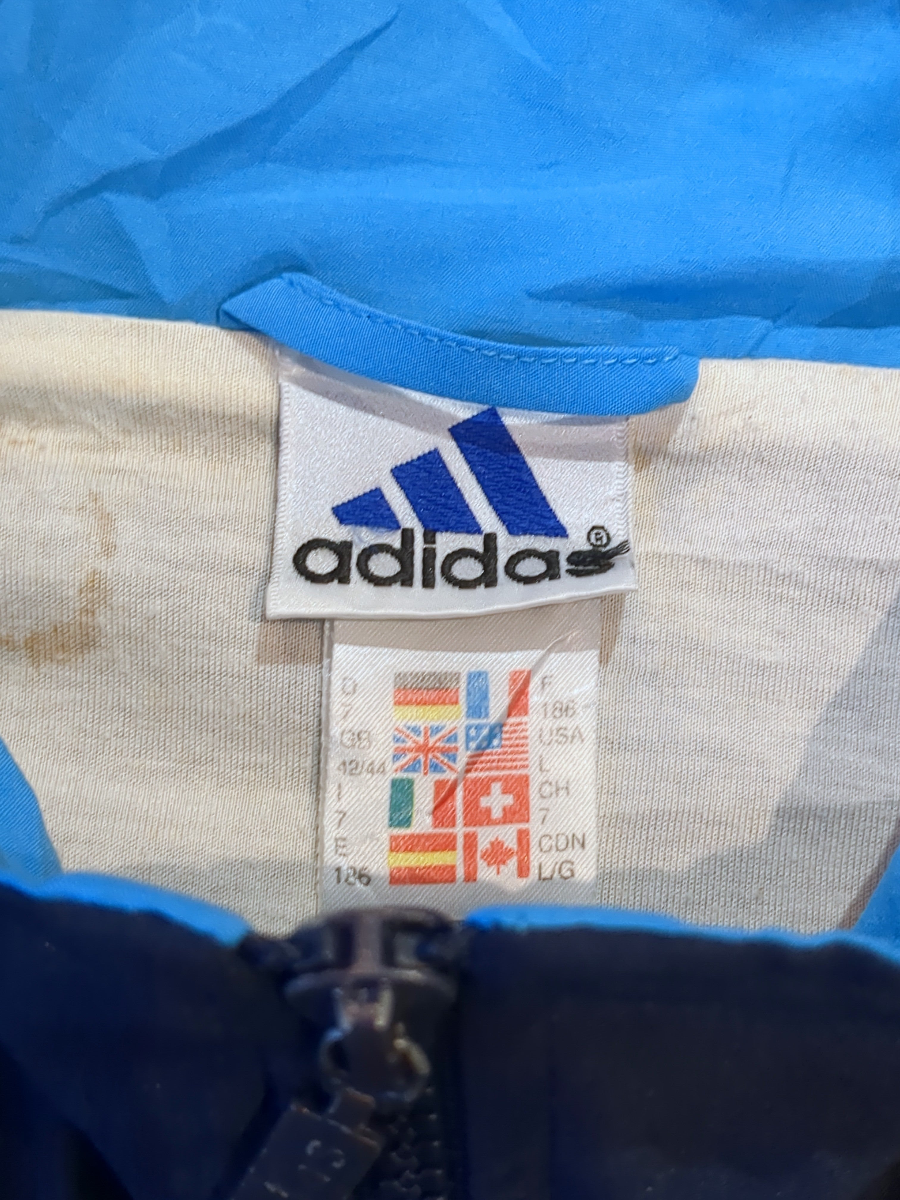 1998-99 Olympique Marseille Adidas Hooded Rain Jacket - (XL)