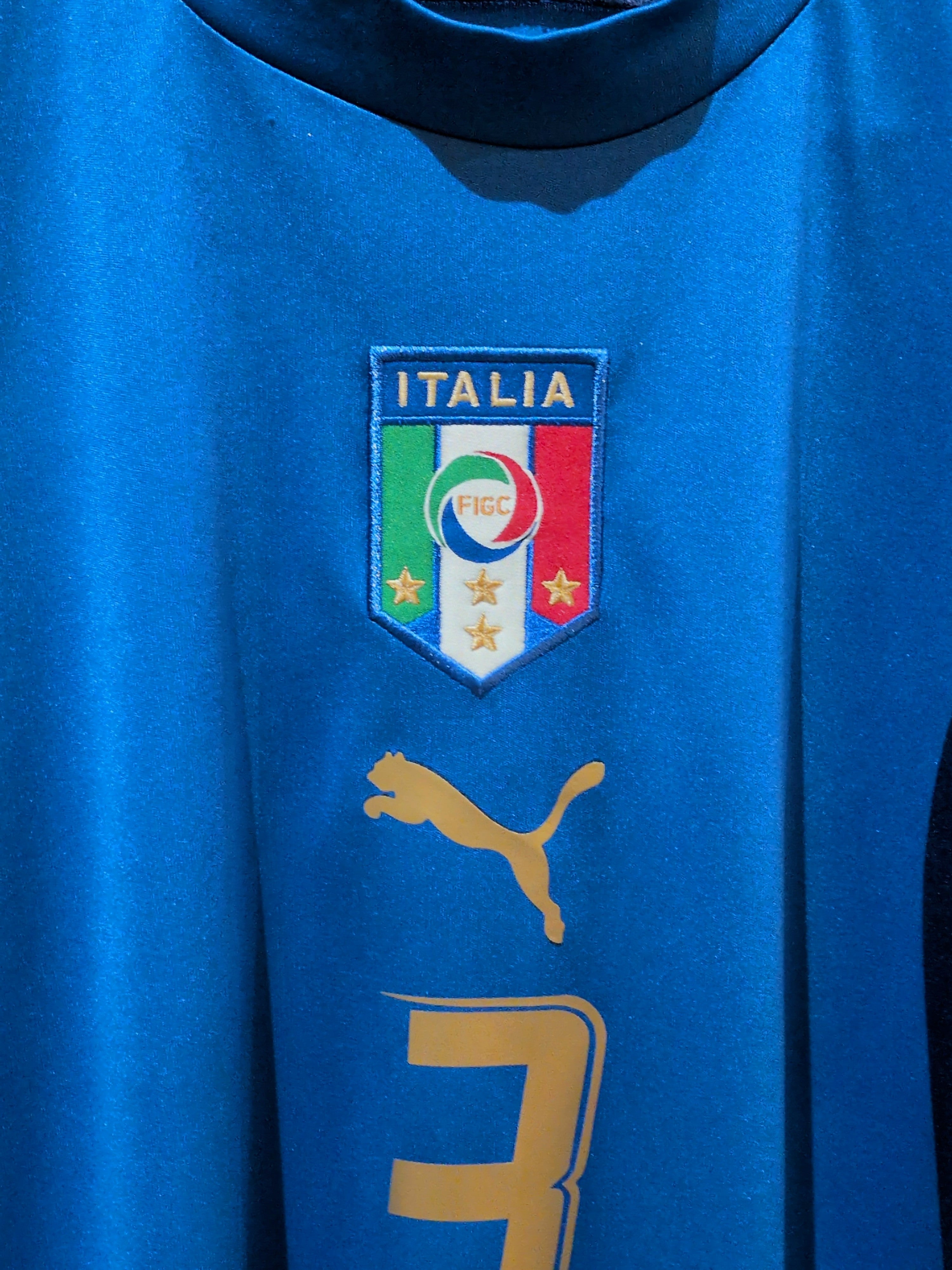 2006 Italy Puma Home Shirt #3 Grosso - (M)