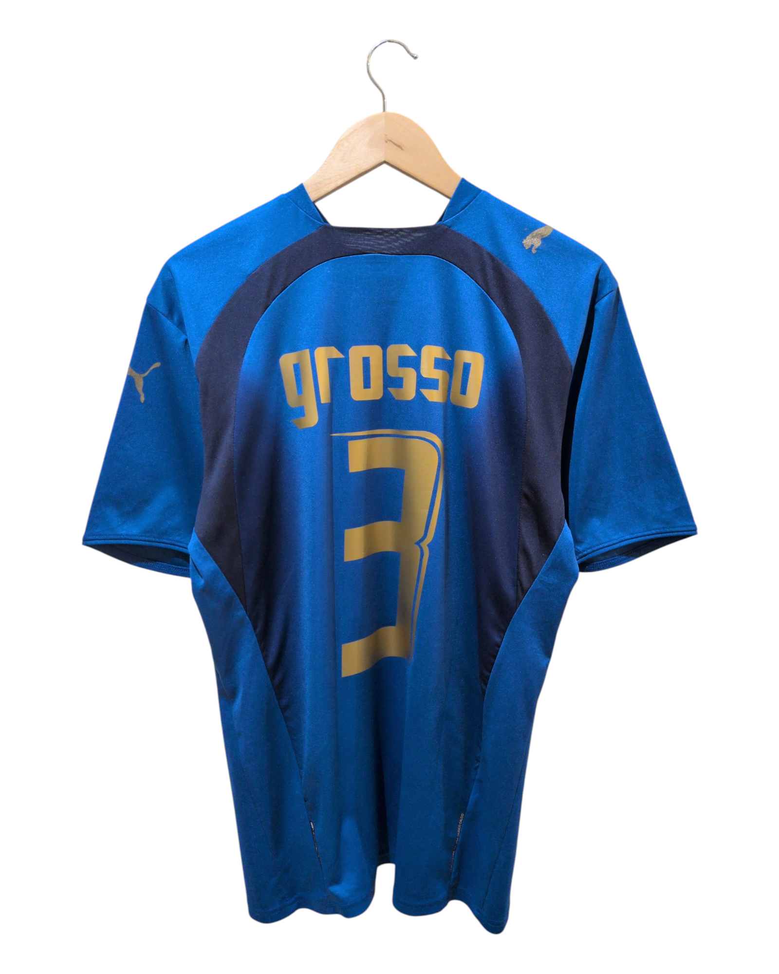 2006 Italy Puma Home Shirt #3 Grosso - (M)