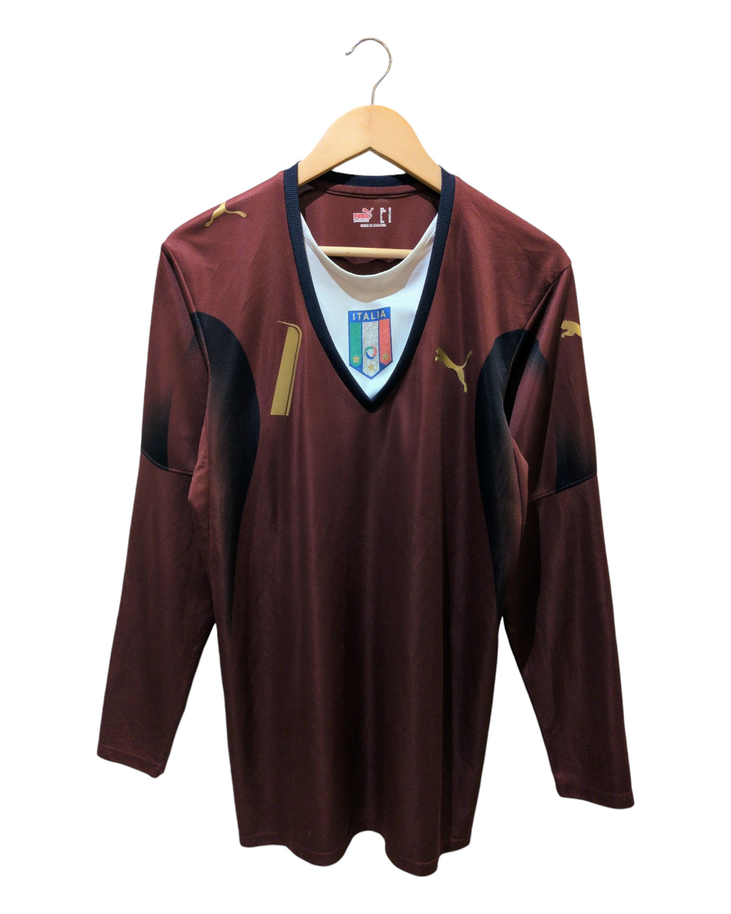 2006 Italy Puma Goalkeeper L/S Shirt #1 Buffon - (M)