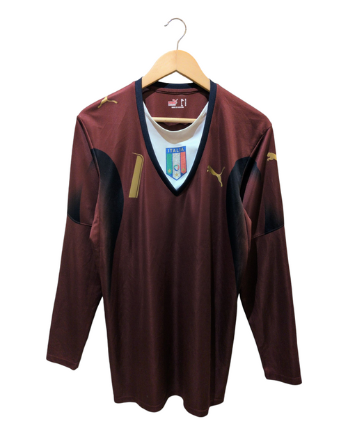 2006 Italy Puma Goalkeeper L/S Shirt #1 Buffon - (M)