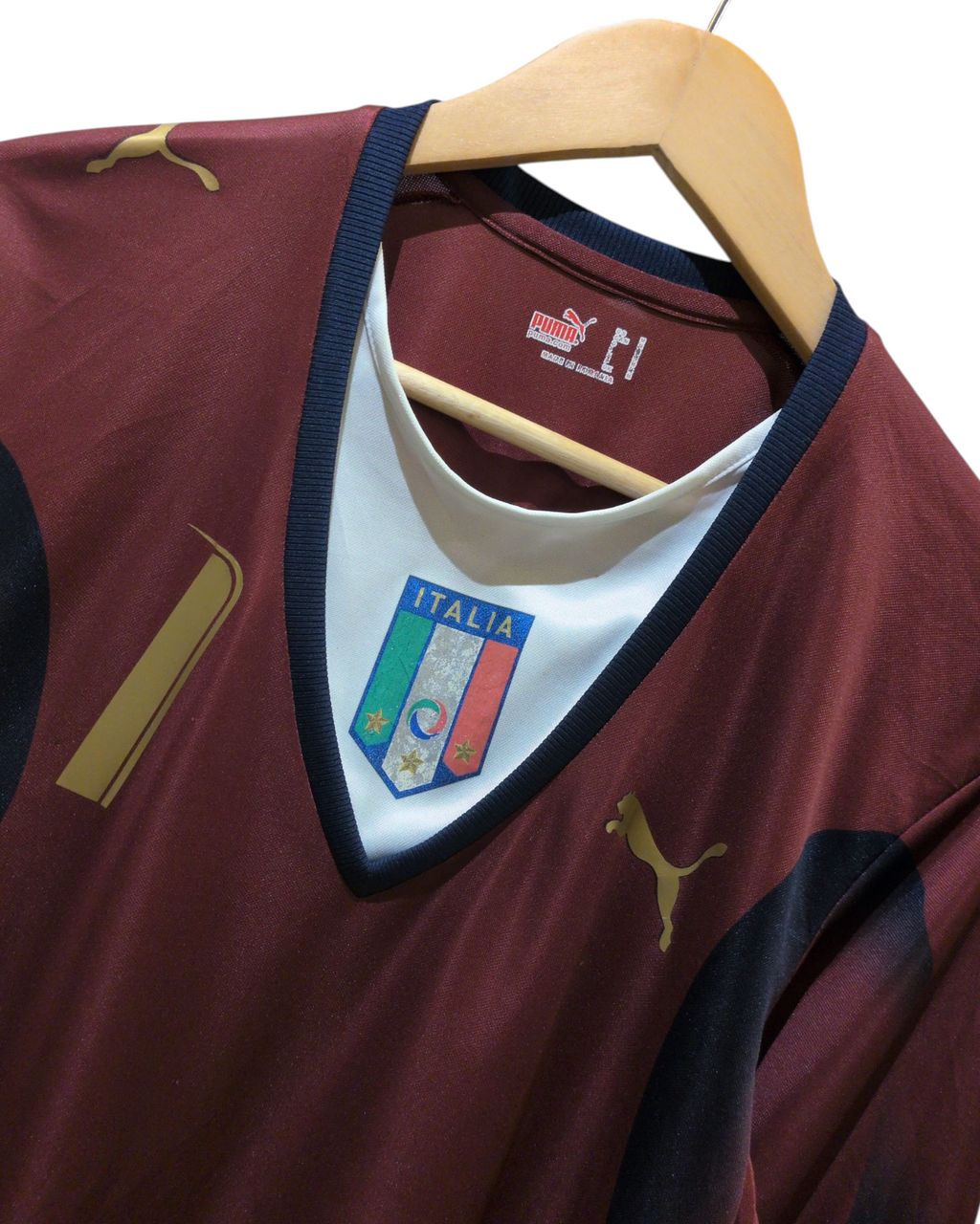 2006 Italy Puma Goalkeeper L/S Shirt #1 Buffon - (M)