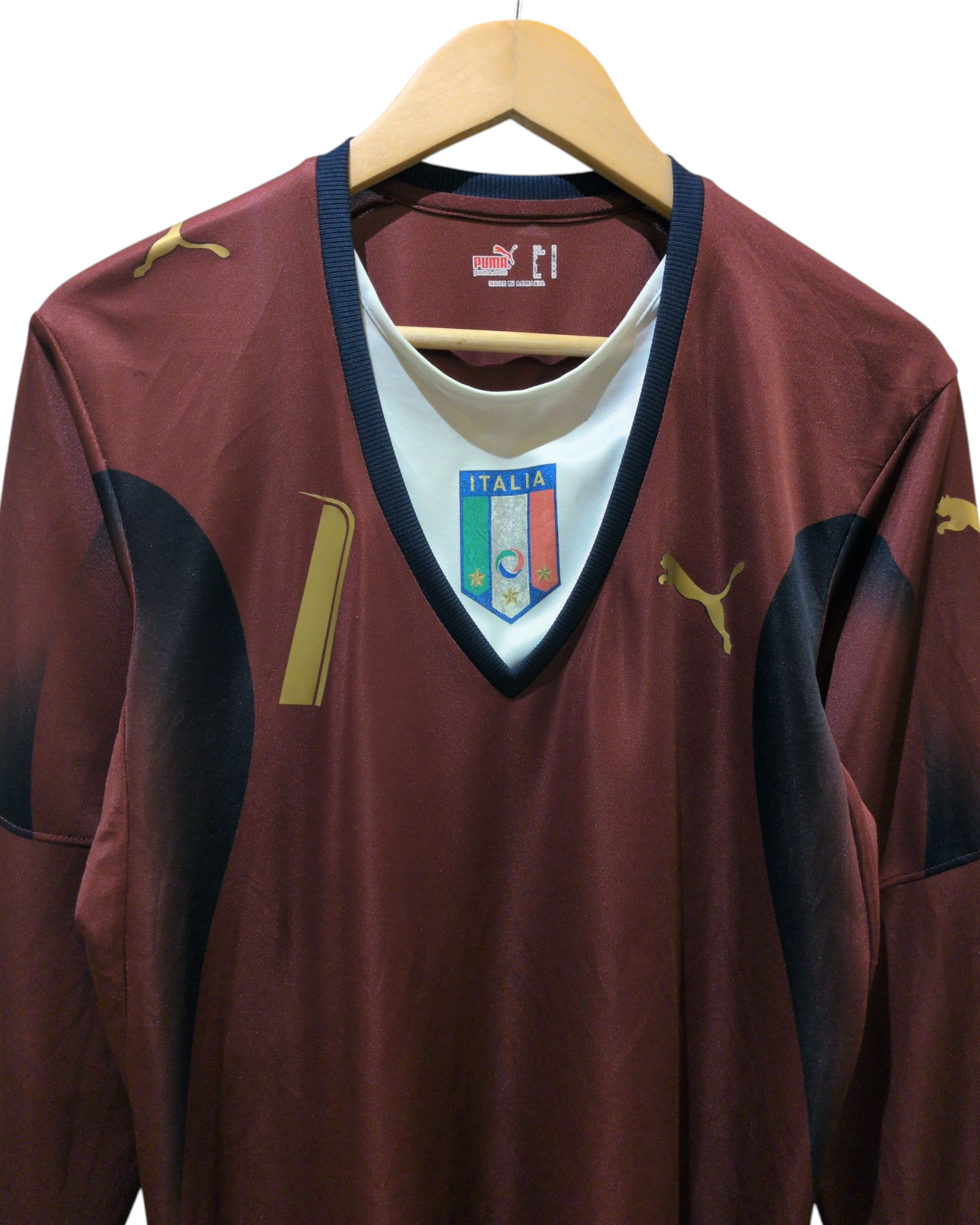2006 Italy Puma Goalkeeper L/S Shirt #1 Buffon - (M)
