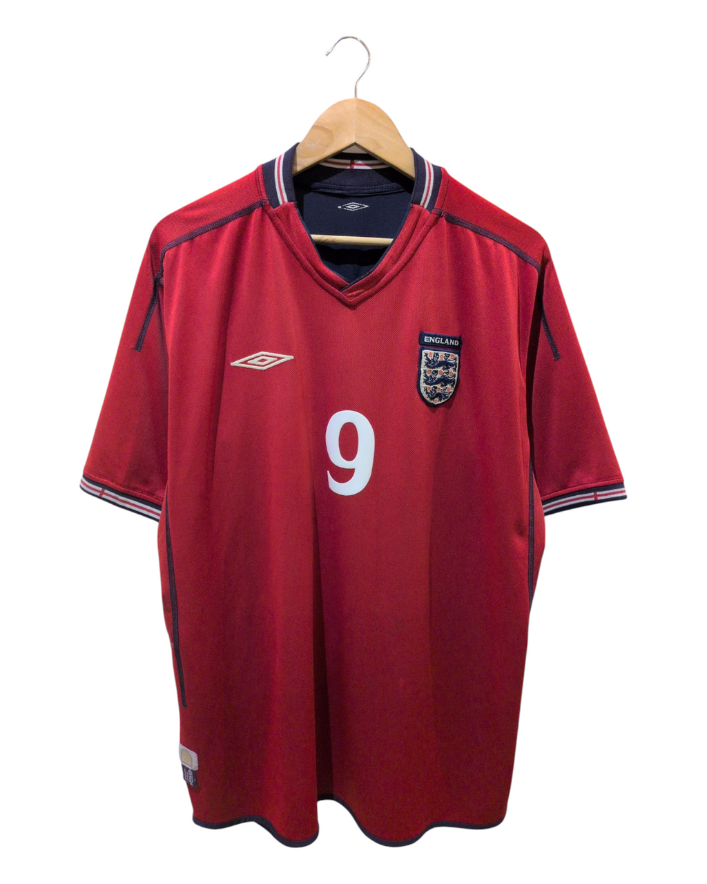 2002-04 England Umbro Reversible Away Shirt #9 Fowler - (XL)