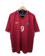 2002-04 England Umbro Reversible Away Shirt #9 Fowler - (XL)