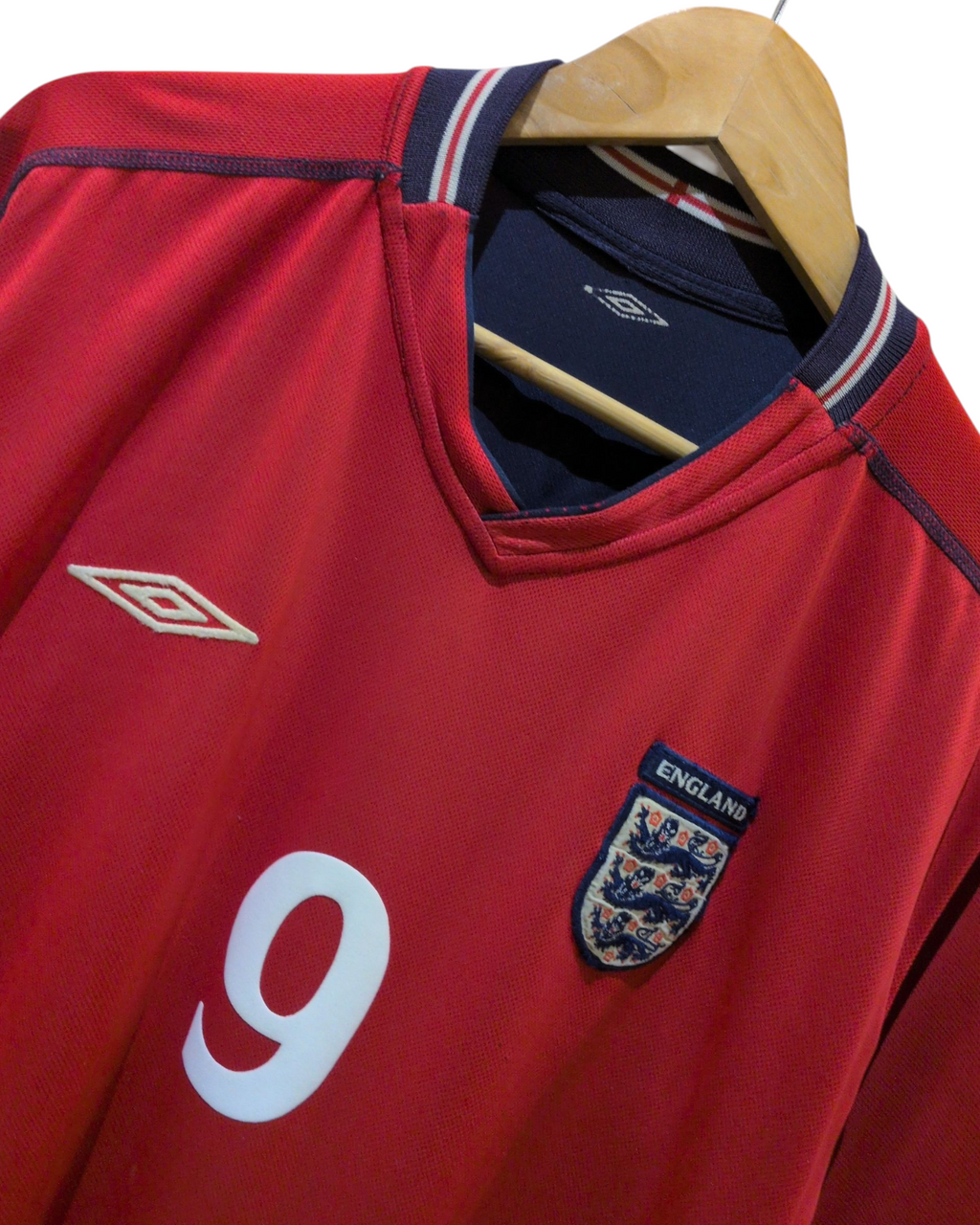 2002-04 England Umbro Reversible Away Shirt #9 Fowler - (XL)