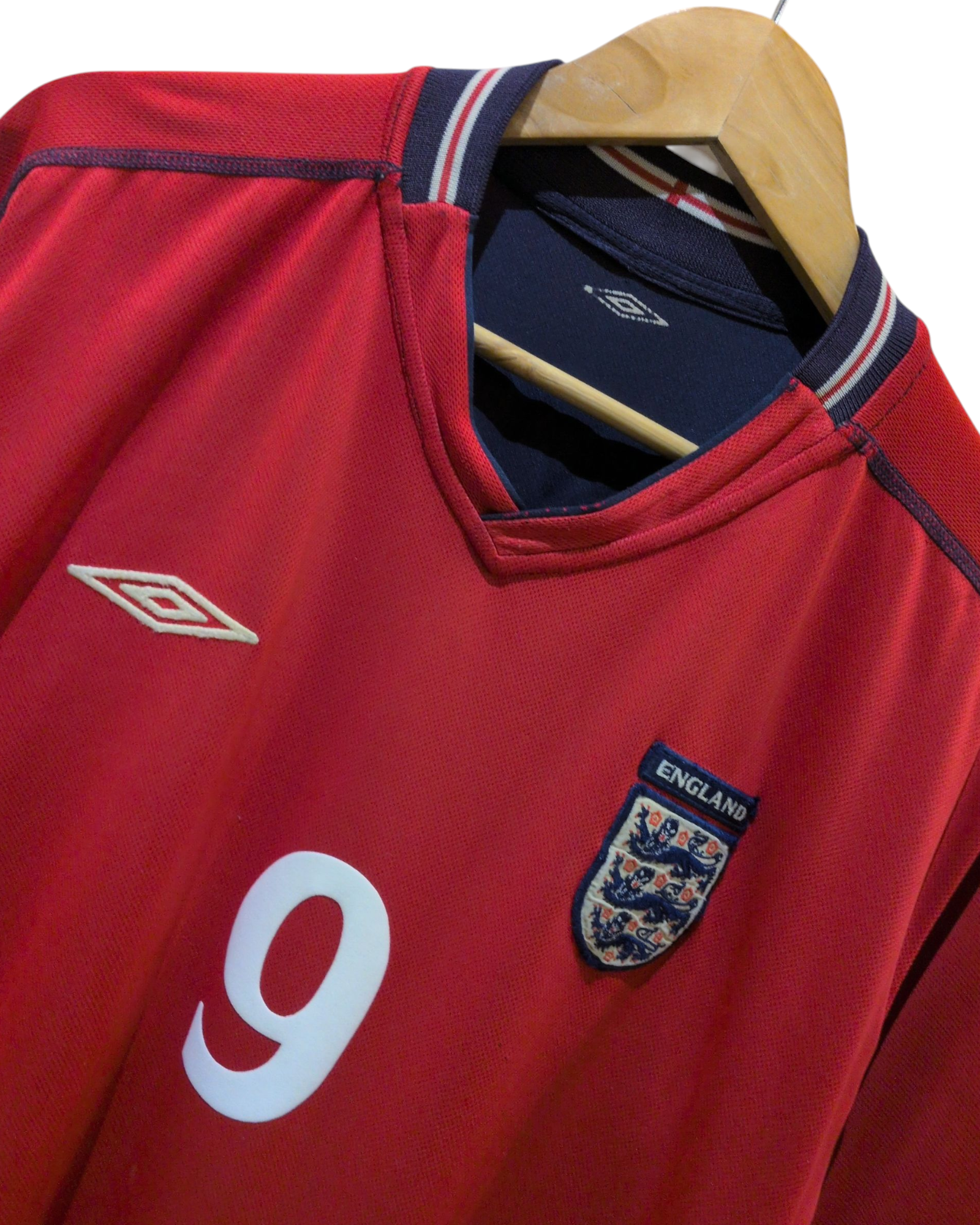 2002-04 England Umbro Reversible Away Shirt #9 Fowler - (XL)