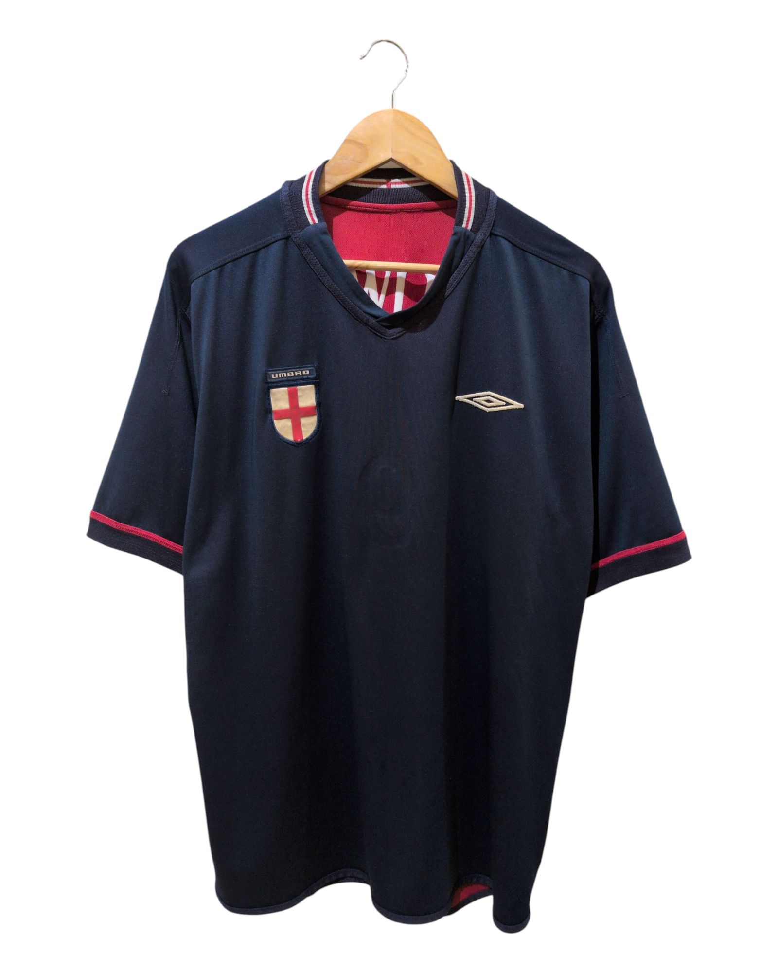 2002-04 England Umbro Reversible Away Shirt #9 Fowler - (XL)