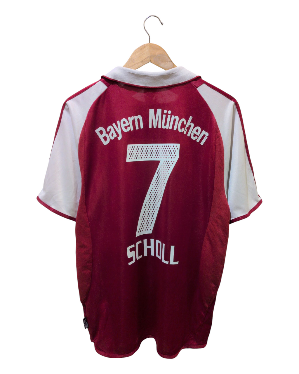 2003-04 Bayern Munich Adidas Home Shirt #7 Scholl - (M)