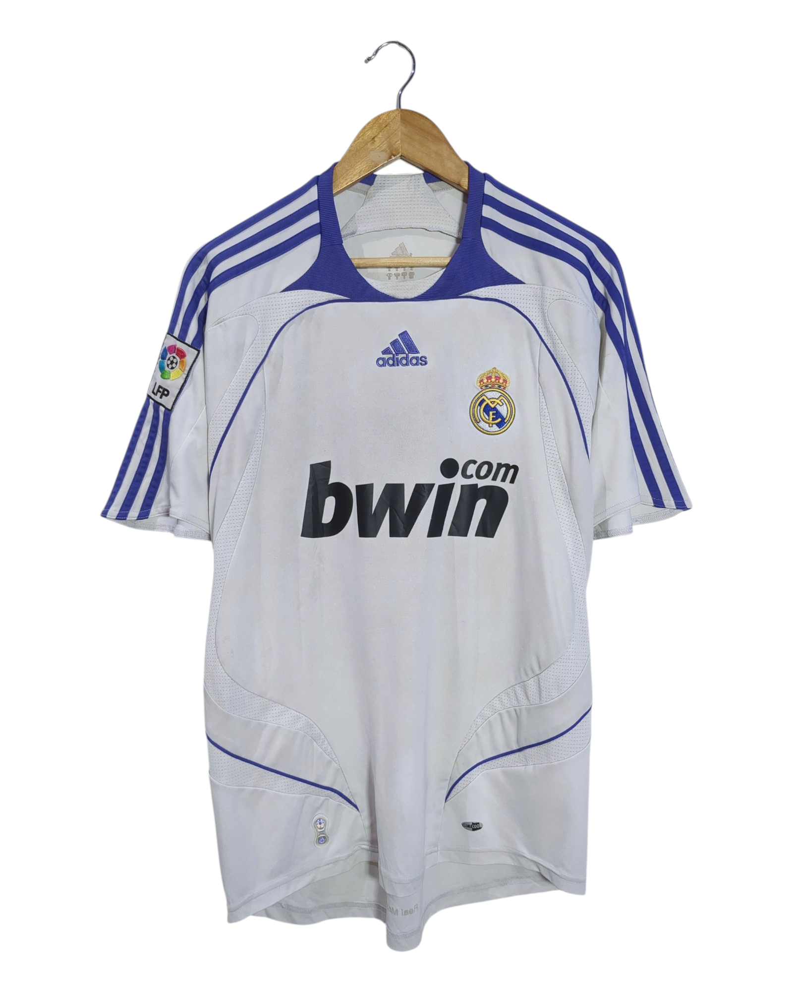 2007-08 Real Madrid Adidas Home Shirt #11 Robben - (M)