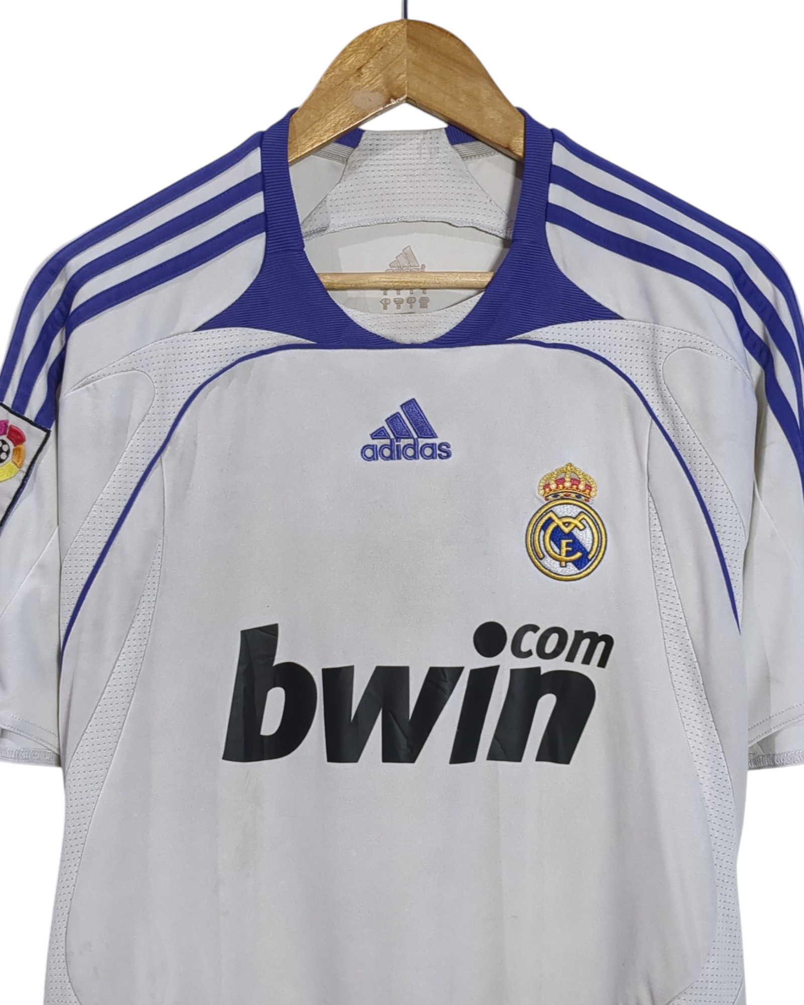 2007-08 Real Madrid Adidas Home Shirt #11 Robben - (M)