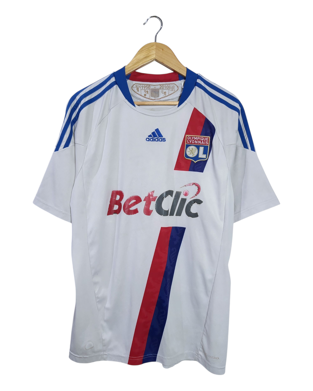 2010-11 Olympique Lyonnais Adidas Home Shirt #9 Lisandro - (M)