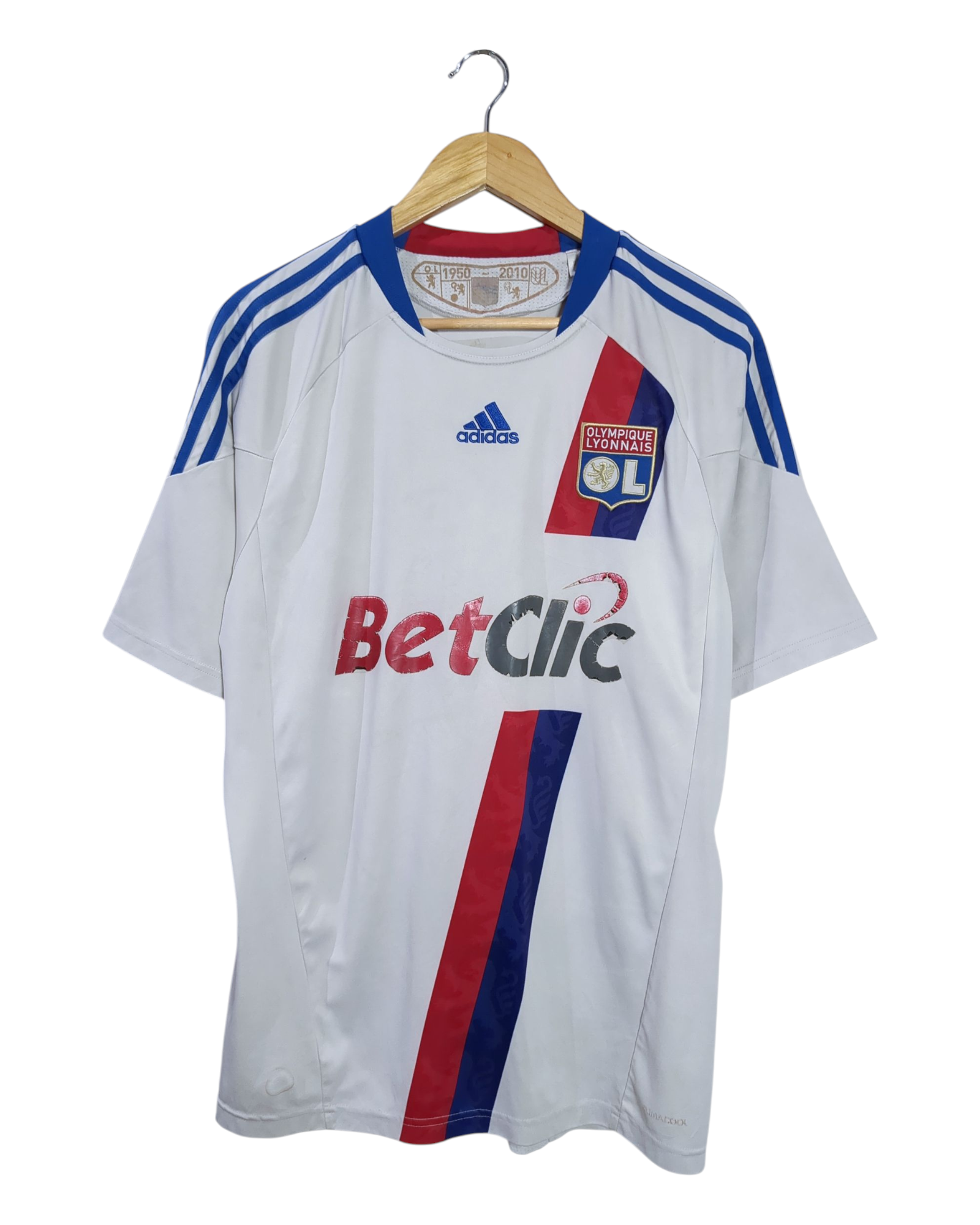 2010-11 Olympique Lyonnais Adidas Home Shirt #9 Lisandro - (M)