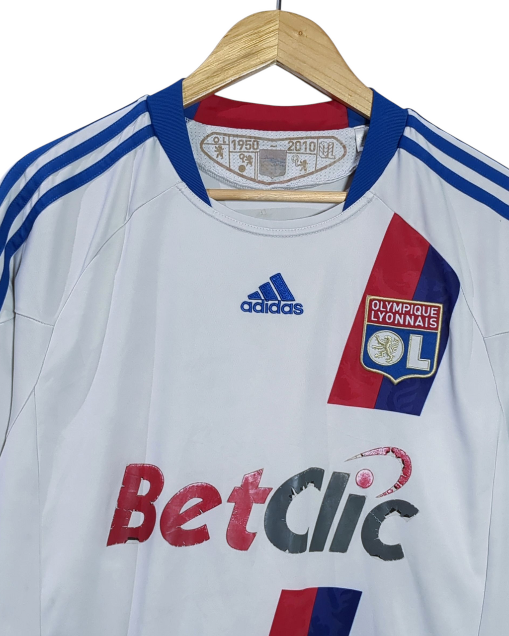 2010-11 Olympique Lyonnais Adidas Home Shirt #9 Lisandro - (M)