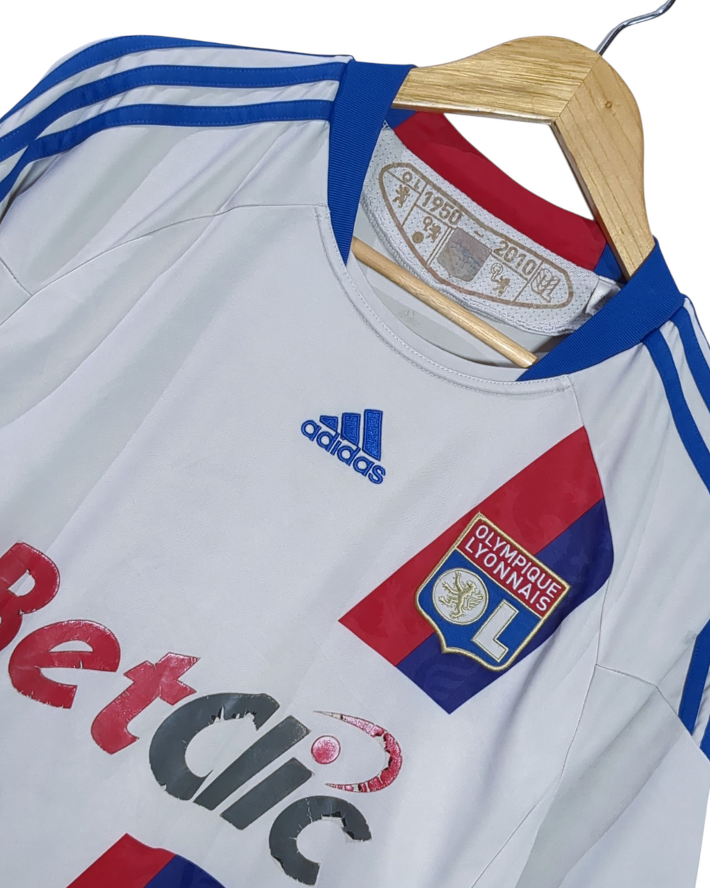 2010-11 Olympique Lyonnais Adidas Home Shirt #9 Lisandro - (M)