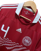 2010-11 Denmark Adidas Home Shirt #4 Agger - (M)