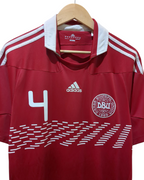 2010-11 Denmark Adidas Home Shirt #4 Agger - (M)