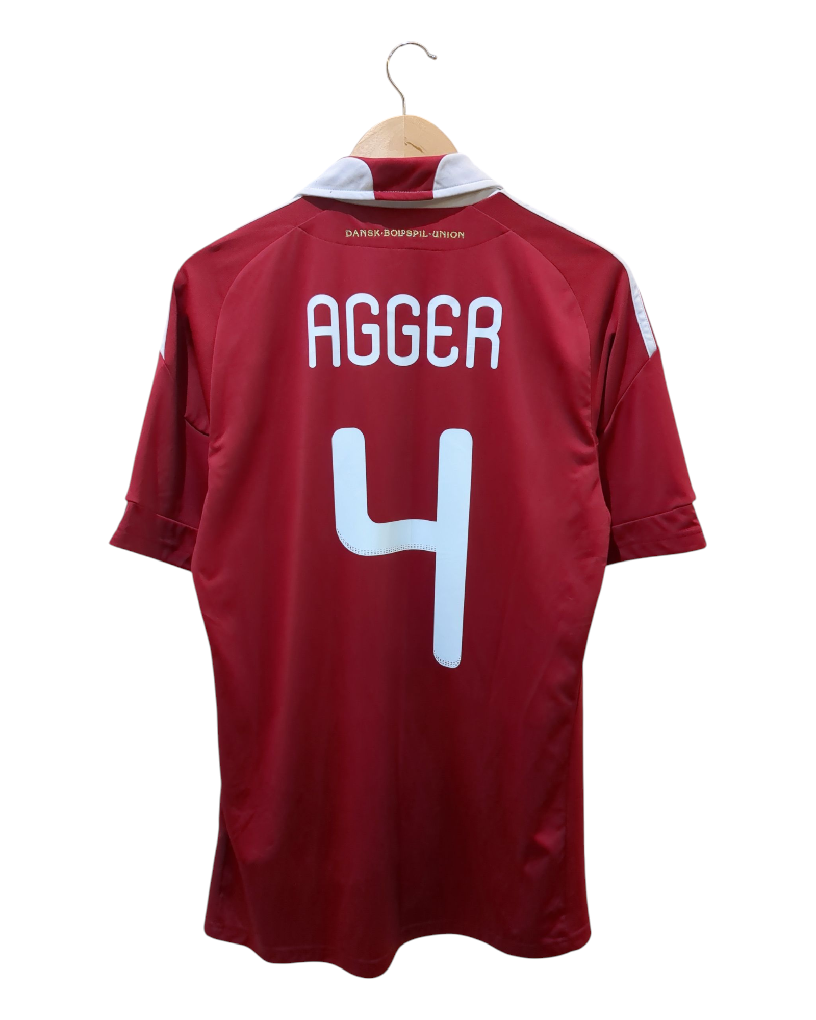 2010-11 Denmark Adidas Home Shirt #4 Agger - (M)