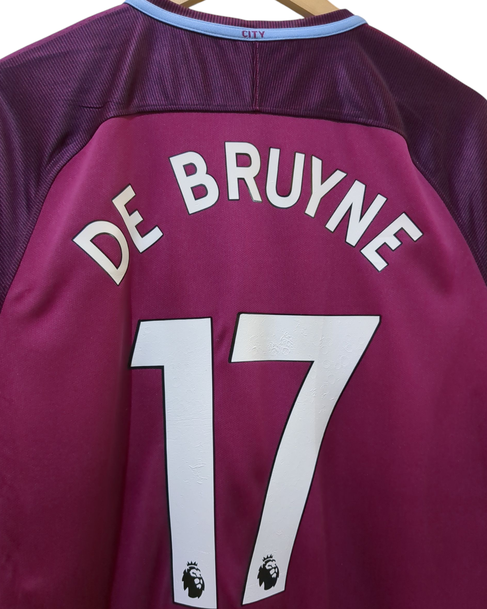 2017-18 Manchester City Nike Away Shirt #17 De Bruyne - (M)