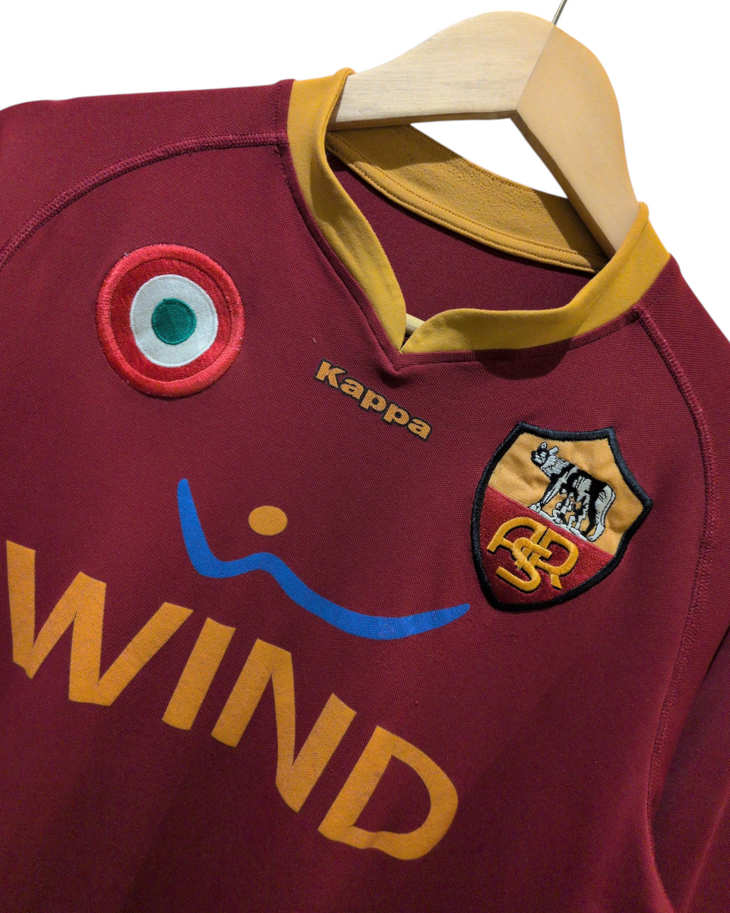 2007-08 AS Roma Kappa Home Shirt #10 Totti - (L)