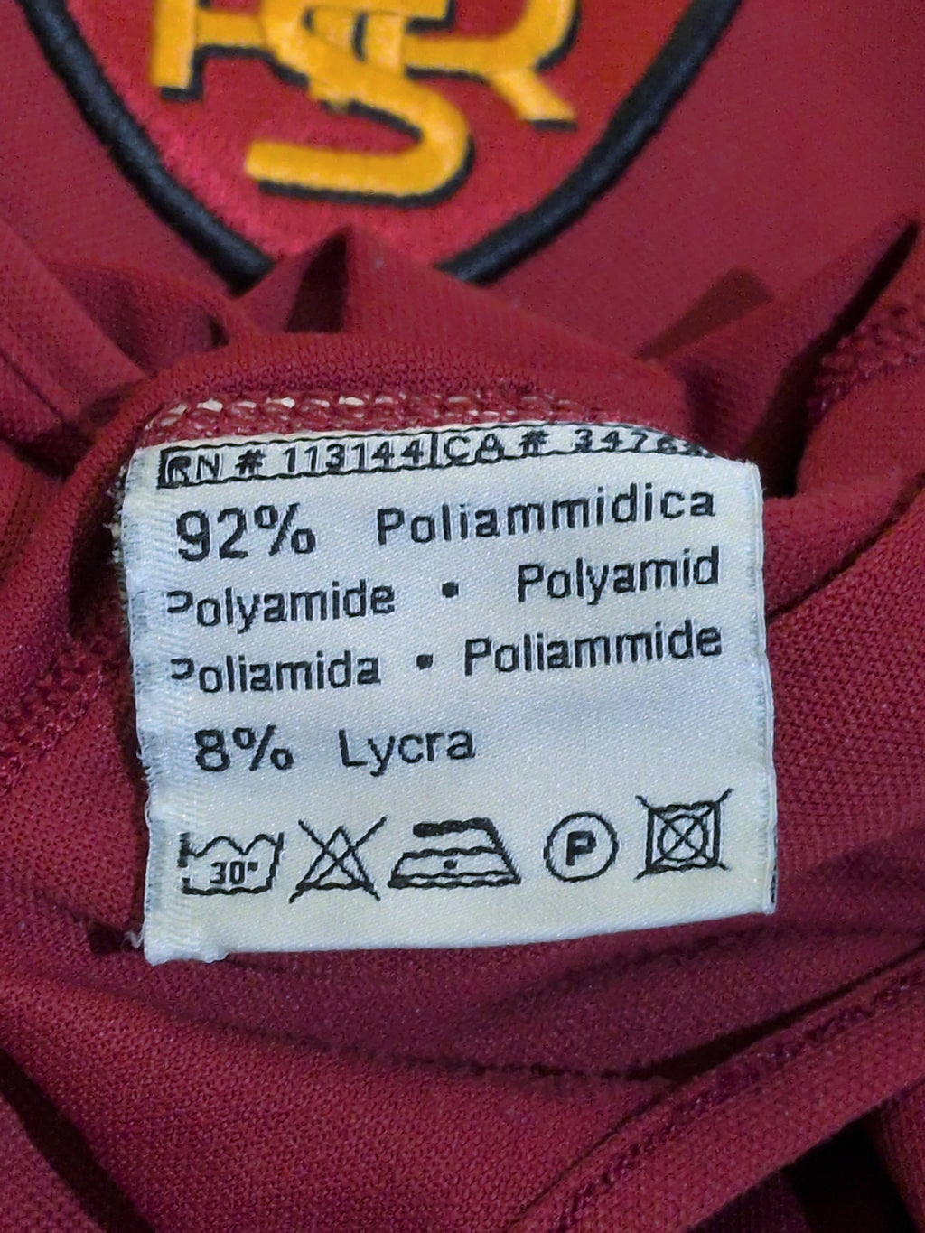 2007-08 AS Roma Kappa Home Shirt #10 Totti - (L)