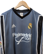 2001 Real Madrid Adidas Away L/S Shirt #7 Raul - (XL)