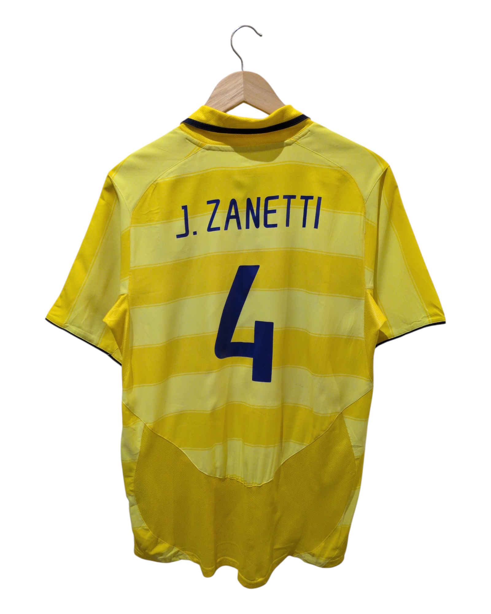2003-04 Inter Milan Nike Away Shirt #4 J.Zanetti - (S)