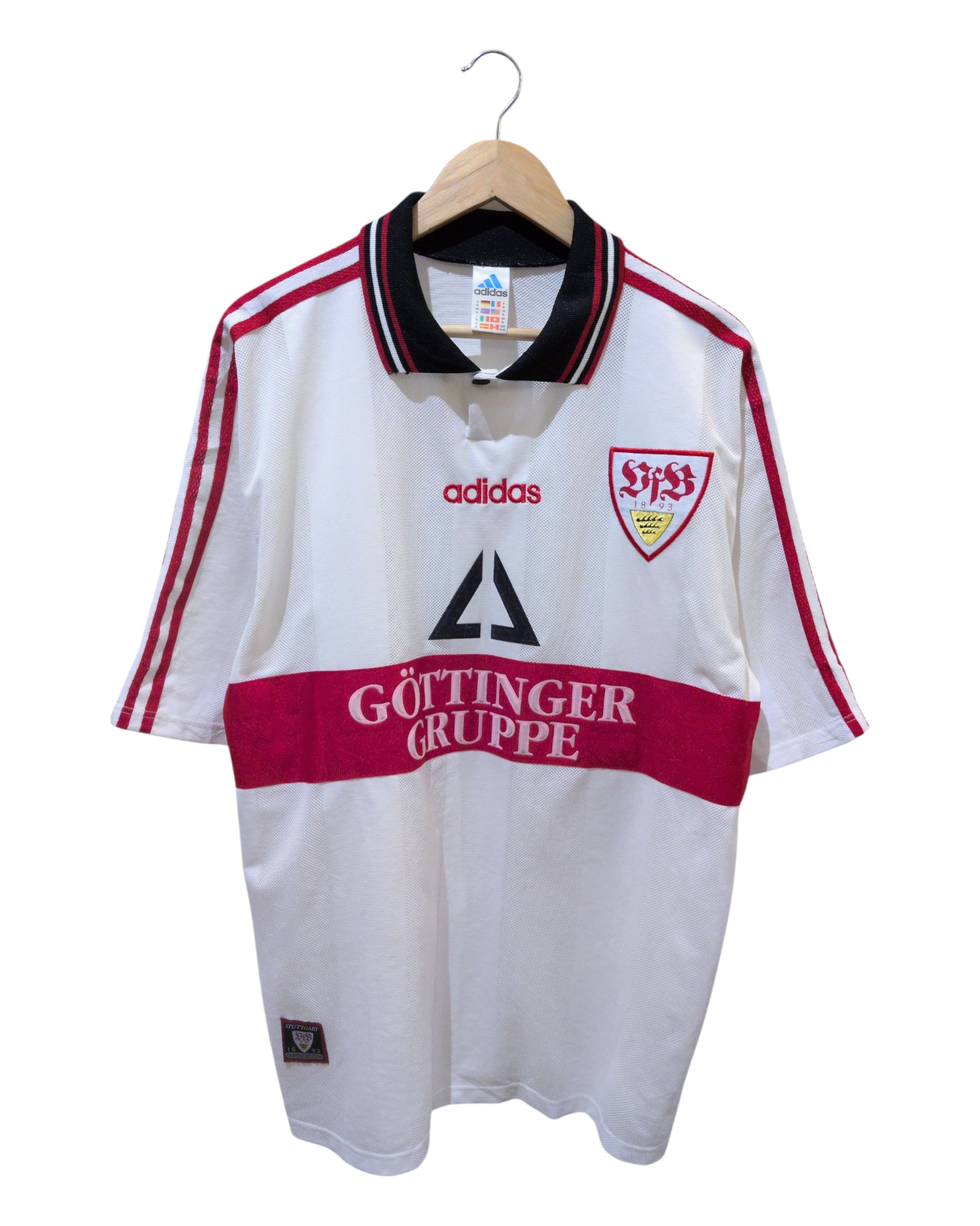 1997-98 Stuttgart Adidas Home Shirt - (XL)