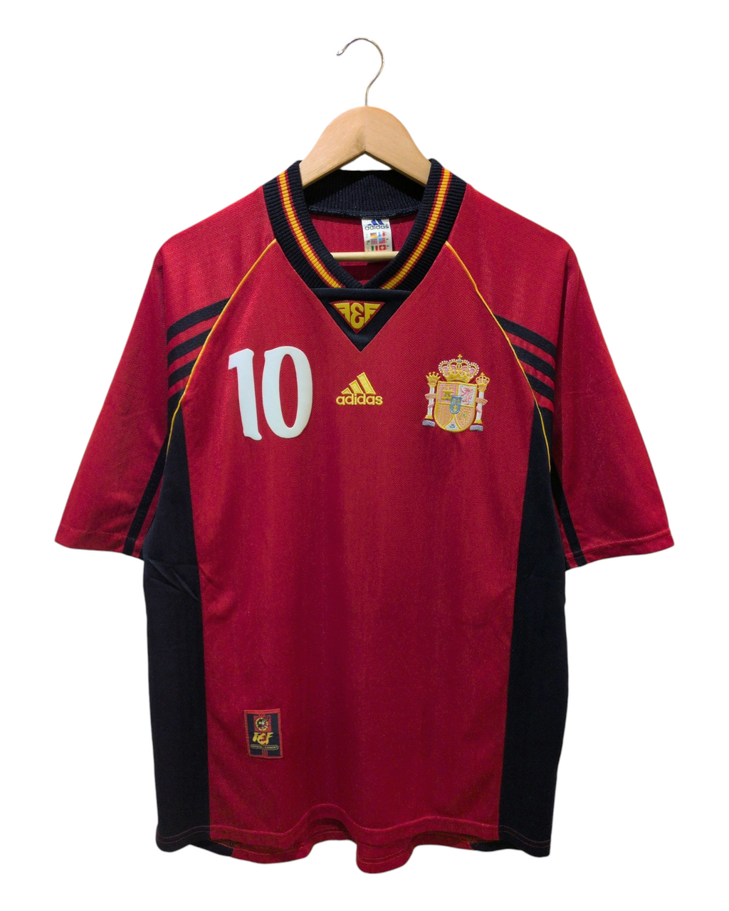 1998-99 Spain Adidas Home Shirt #10 Raul - (L)