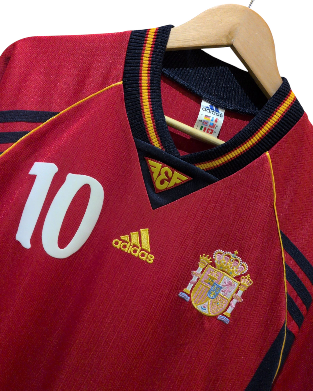 1998-99 Spain Adidas Home Shirt #10 Raul - (L)