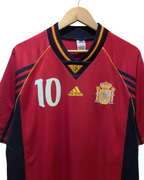 1998-99 Spain Adidas Home Shirt #10 Raul - (L)