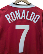 2004-06 Manchester United Nike Home Shirt #7 Ronaldo - (L)