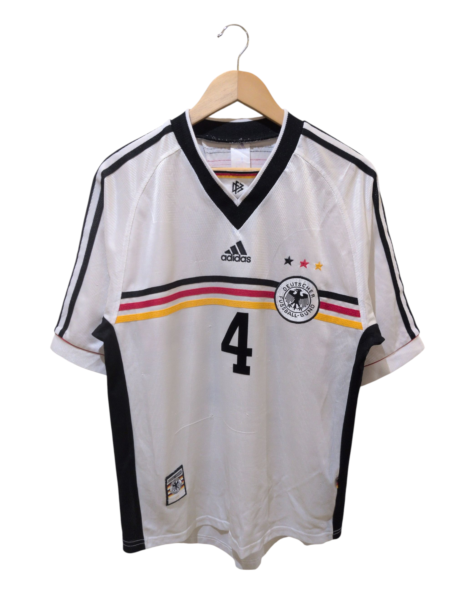 1998-00 Germany Adidas Home Shirt #4 Kohler - (L)