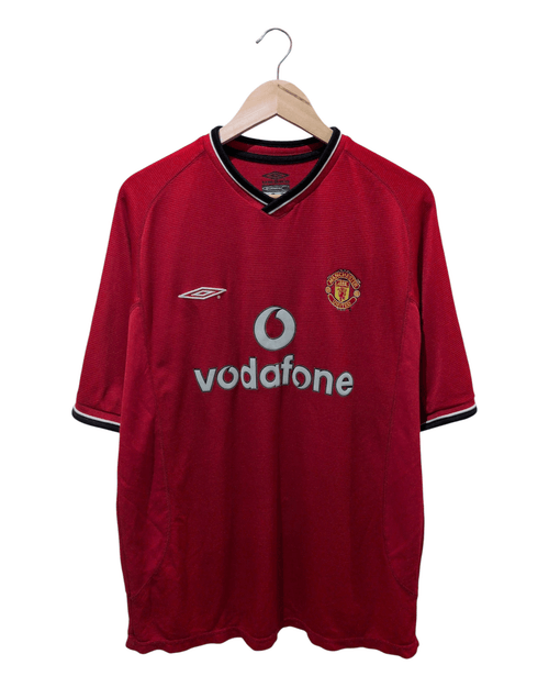 2000-02 Manchester United Umbro Home Shirt #6 Blanc - (L)