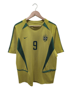 2002-04 Brazil Nike Home Shirt #9 Ronaldo - (L)