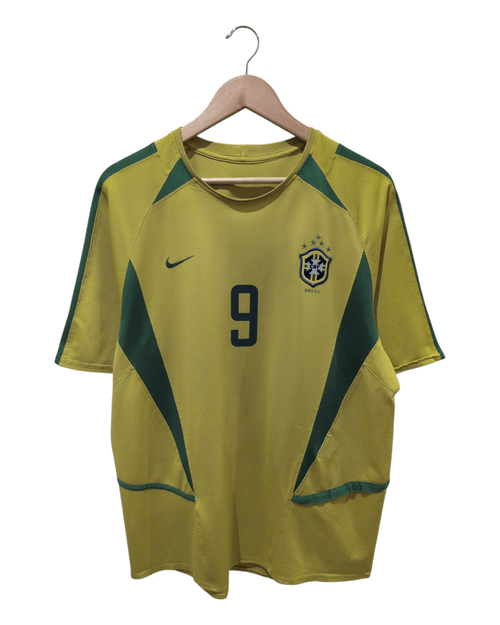 2002-04 Brazil Nike Home Shirt #9 Ronaldo - (L)