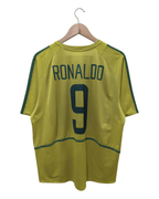 2002-04 Brazil Nike Home Shirt #9 Ronaldo - (L)
