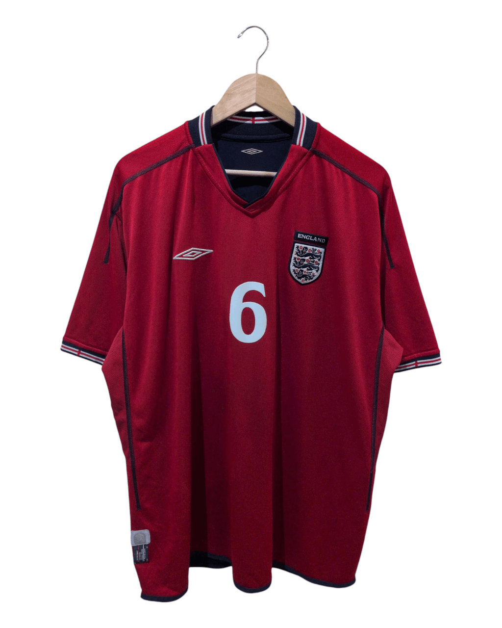 2002-04 England Umbro Reversible Away Shirt #6 Campbell - (XL)