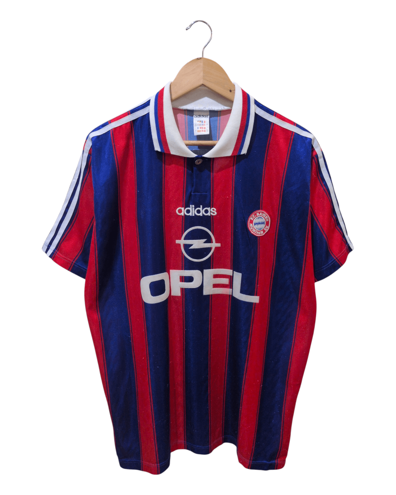 1995-97 Bayern Munich Adidas Home Shirt #8 Strunz - (L)